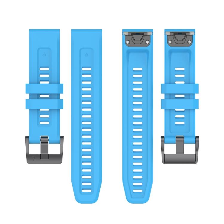 For Garmin Fenix 7X 26mm Silicone Sport Pure Color Watch Band
