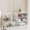 Customizable DIY Pegboard Desk Organizer Storage Box for Students