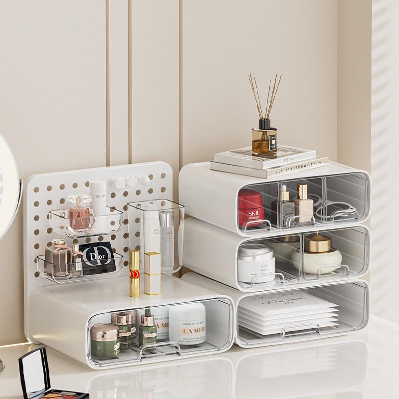 Customizable DIY Pegboard Desk Organizer Storage Box for Students