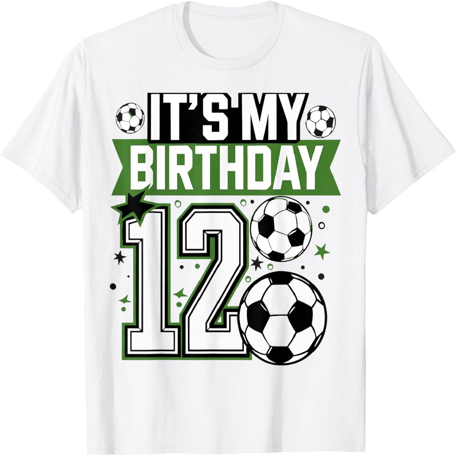 Birthday Boy Tees 12 Soccer Its My 12th Birthday Boys Soccer T-Shirt S разноцветный