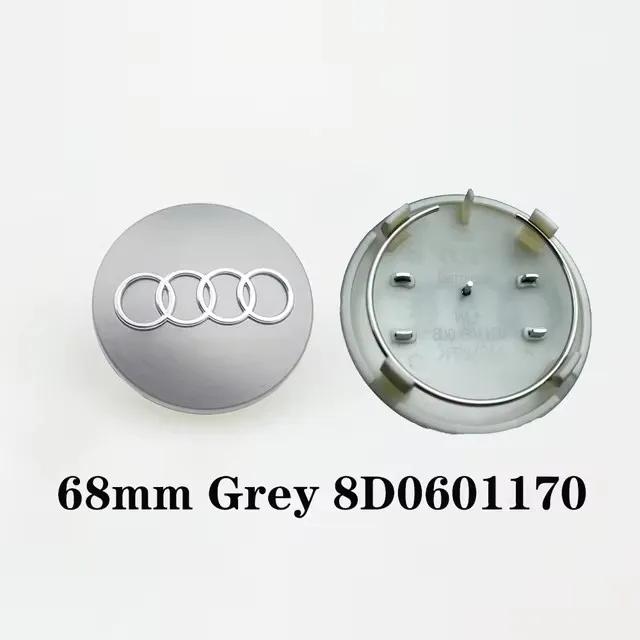 4 stk. For Audi A1 A3 A4 A5 A6 A7 4 stk. 60/61/68/69 mm Bilfelg Senterkapsel Felgkapsel C7 C6 C5 B5 B6 B7 B8 B9 D3 Q3 Q5 Q7 TT