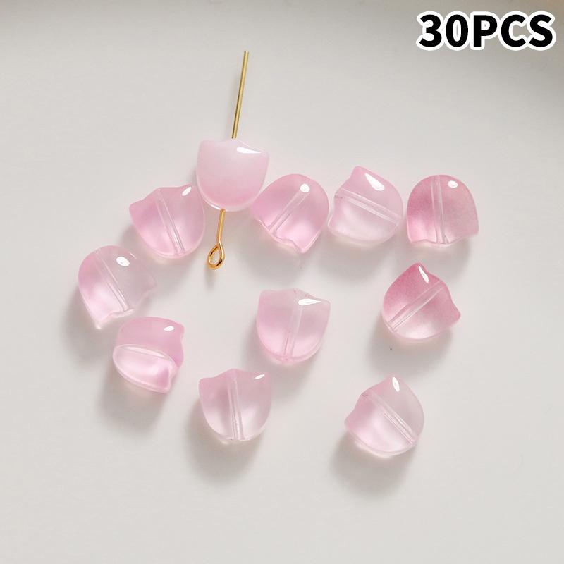30Pcs Flower Beads Multicolor Lampwork Glass Beads for DIY Jewelry Home Decoration Handmade Projects