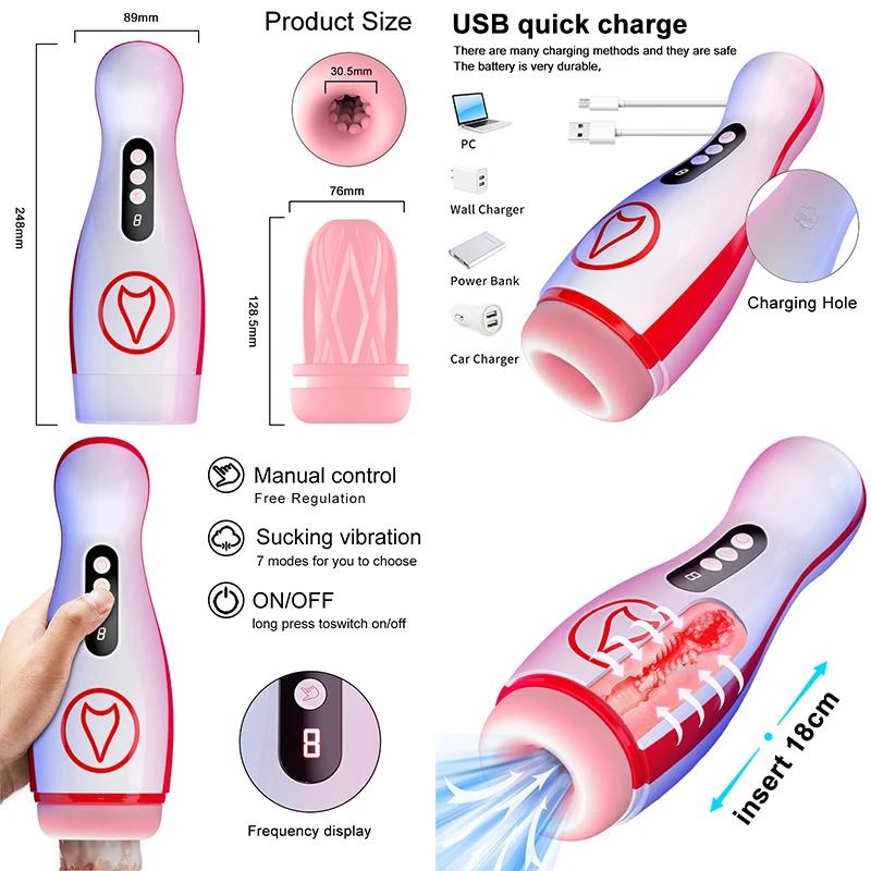 Adult Toy Man Vaginal Masturbators For Men Double Ended Didlo Sex Toys Men Ass Sexual Vagina Ass Blowjob Sucking Machine Toys