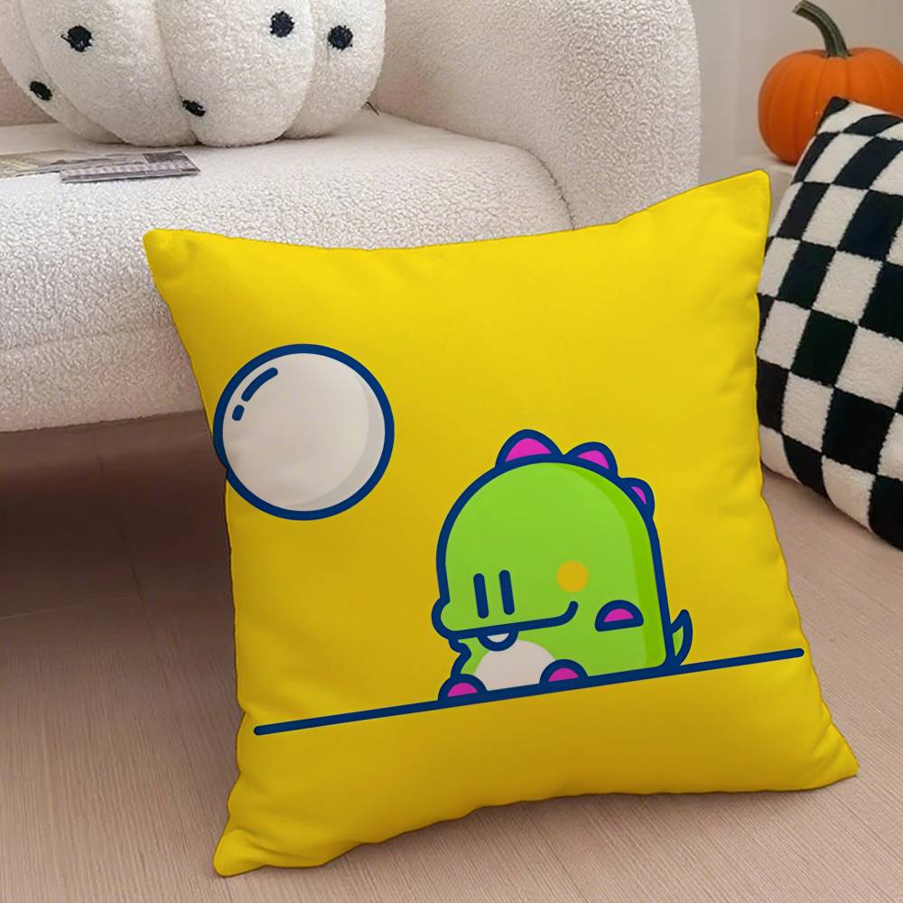 Puzzle Game B-Bubbles Bobble Pillow Case Anti-dustmite Pillowcase Invisible Zipper Silky Short Plush Sofa Cushion Cover