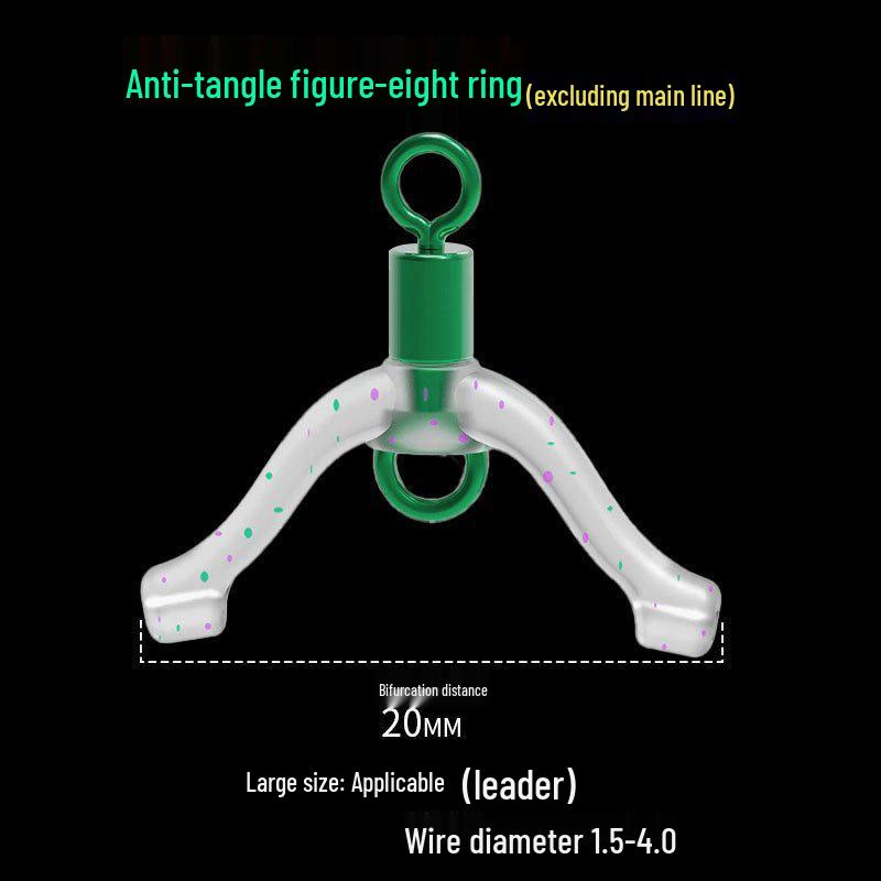 8-Character Ring Connector Leader Split for Fishing Tackle - Small Accessories Bulk Pack