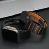 Men Titanium Rubber Strap for Apple Watch Ultra 3 49mm Series 11 10 46mm Luxury Wrist Band for Iwatch 9 8 7 45mm 6 5 4 SE 3 44mm