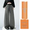 Women’s Spring Striped High-Waisted Wide-Leg Drawstring Pants - Casual Color Block, Loose, Slimming, Two-Wear Style.