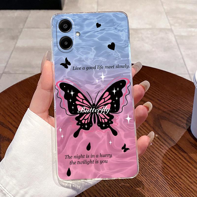 For Samsung Galaxy A07 4G 2025 Silicone Aesthetic Fashion Cute Cat Phone Case Transparent Soft TPU Casing SamsungA07 Back Cover