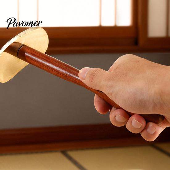 Deep Tissue Trigger Point Tool Brass Gua Sha Scraper, Long Handle Body Massage for Back Ergonomic Wand Neck, Meridian Relaxation Stick Self Care, Home