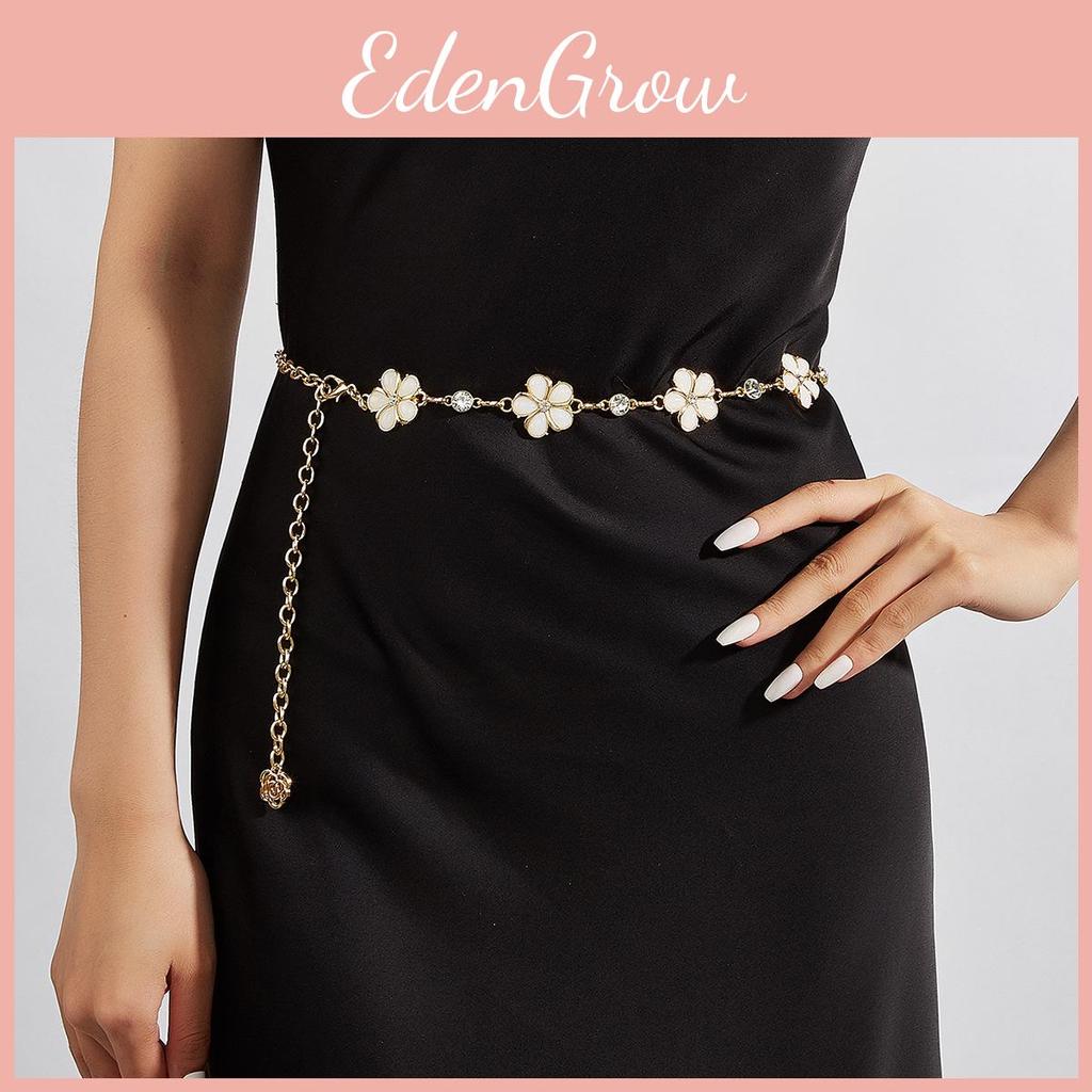 Womens Metal Floral Waist Chain With Hook Fastening For Fashionable Attire
