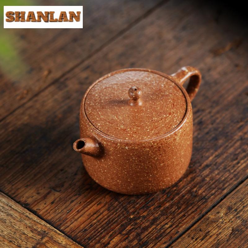 150ml Exquisite Yixing Purple Clay Teapots Famous Artists Handmade Jade Pillar Pot Raw Ore Coarse Sand Kettle Zisha Tea Set Gift