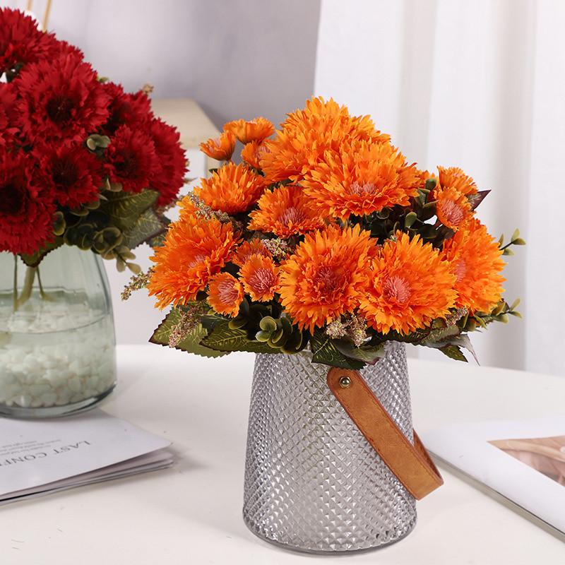 Einzelne Sonnenblume, Simulationsblume, Kunstblume, Ornament, künstliche Blumendekoration, Sonnenblume, Gänseblümchen, Bündel, Seide, Plastikblume