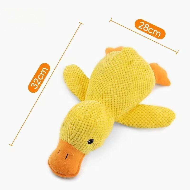 Quacking Duck Dog Toy Durable Chew Resistant Plush for Aggressive Chewers Squeaky Boredom Relief & Teeth Cleaning Toy for Small