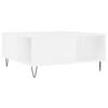 Coffee Table, White 80X80X36.5 Cm, Wood-Based Material