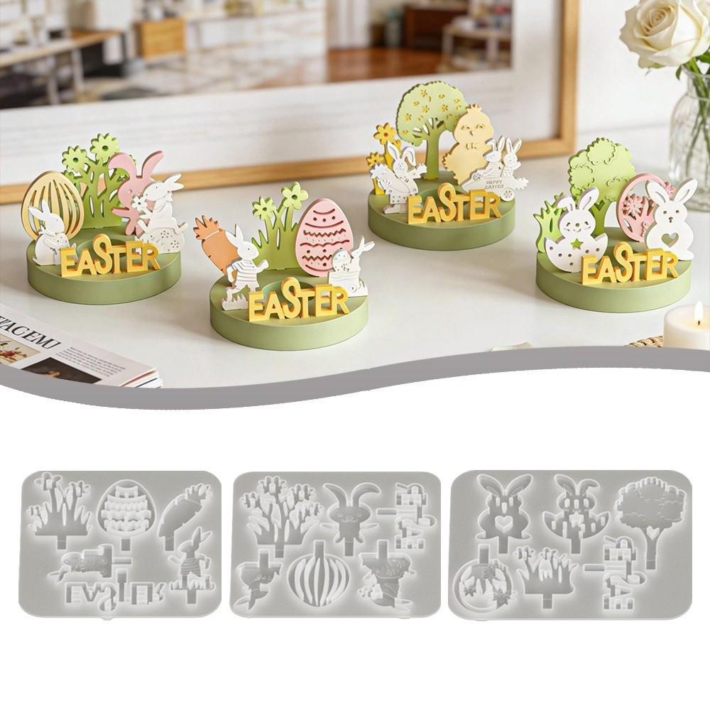 Flexible Easter Candle Holder Mold Heat Resistant DIY Decor Mold Spring Renewal Mold Home Gift