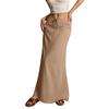 Women's Solid Color Simple Drawstring Elastic Waist Half Skirt