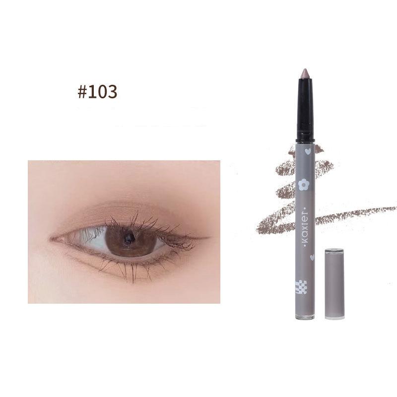Nouveau crayon ombre à paupières sans poudre mat imperméable et résistant à la transpiration stick ombre à paupières ver à soie couché maquillage des yeux de déesse ombre à paupières
