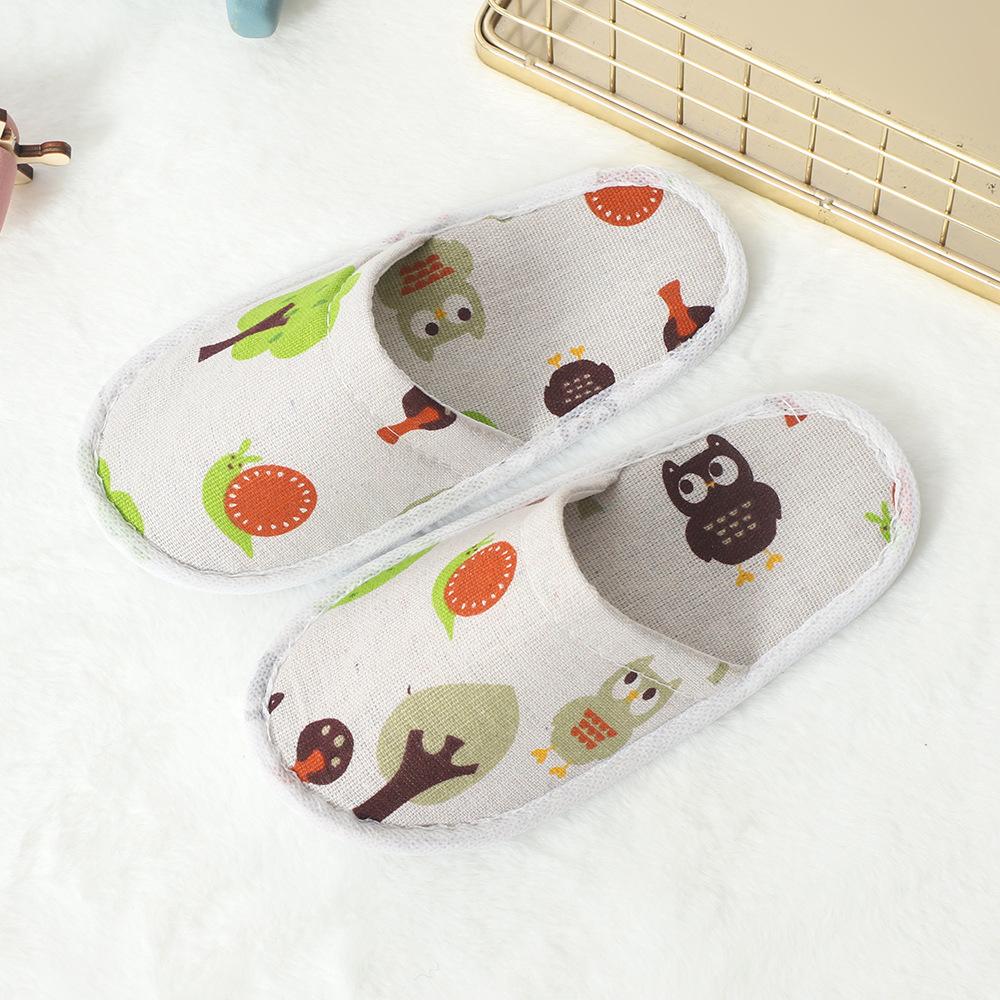 

Детские одноразовые тапочки с рисунком унисекс удобные нескользящие тапочки для гостиниц плоская дорожная обувь детские одноразовые принадлежности 22cm