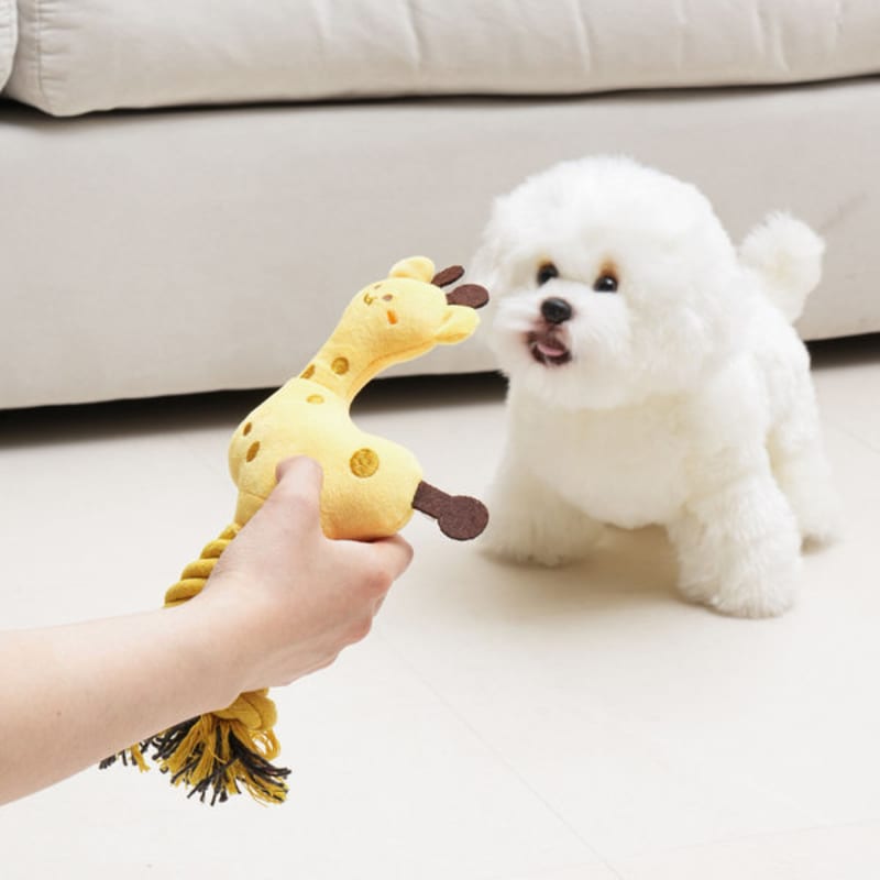 [Animal de compagnie] Jouet en peluche à tirer Girafe