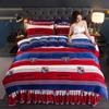 4pcs Bedding Set Fine Velvet Duvet Cover King Queen Size Thicken Quick Warm Coral Fleece Quilt Cover Bed Sheet Pillowcase