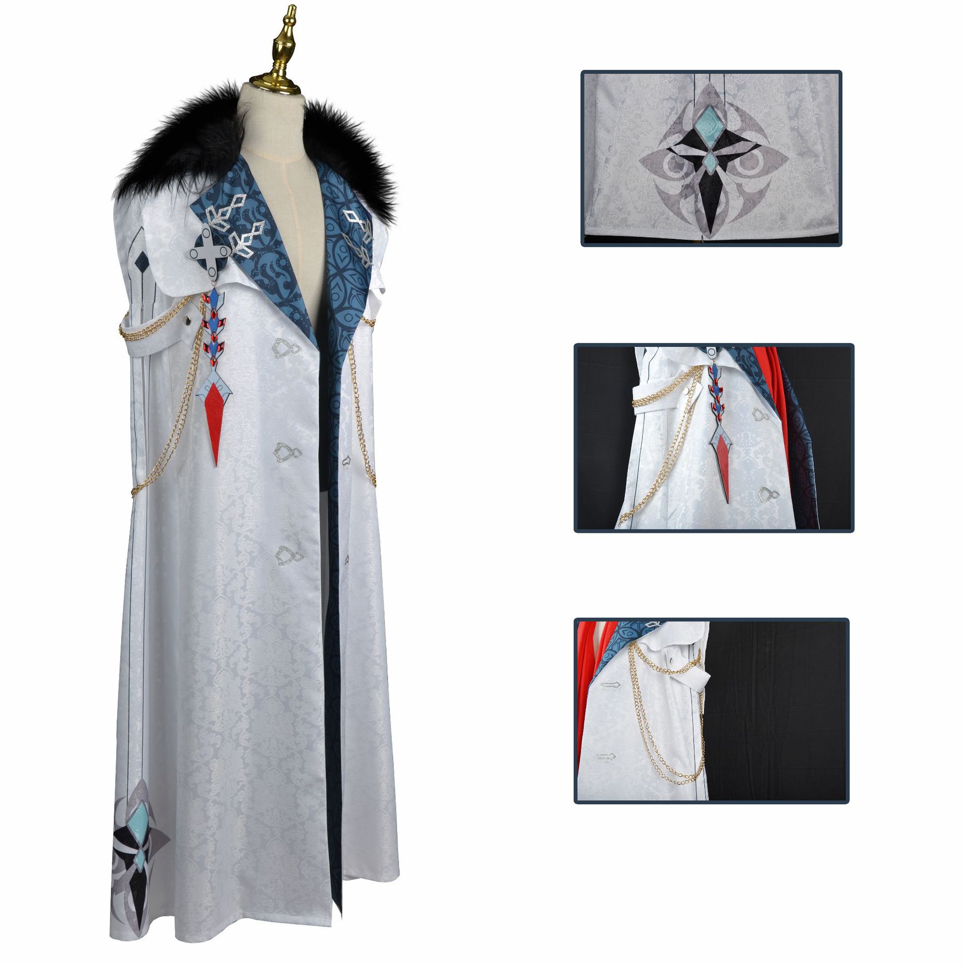 Fatui Sūtņa Cosplay Tērps Arlecchino Apmetnis
