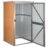 Vidaxl Garden Shed, Brown, 88X89X161 Cm, Galvanized Steel