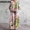 Women's Fashion Summer Spring 2/1 Sleeve V-Neck Casual Dresses