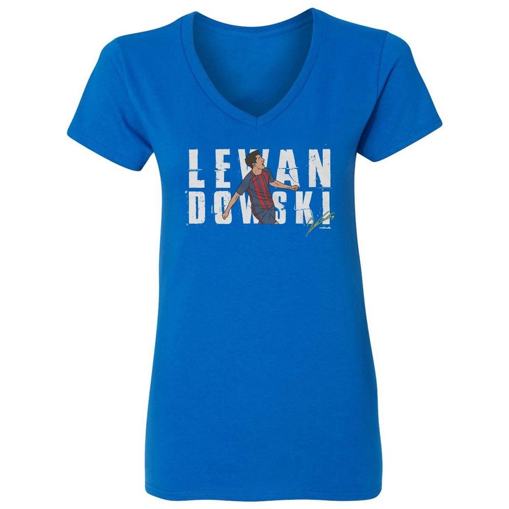 Футболка в стиле Роберта Левандовски - Футбол Футбол Спорт Фанаты Женская футболка с V-образным вырезом Унисекс футболка XL