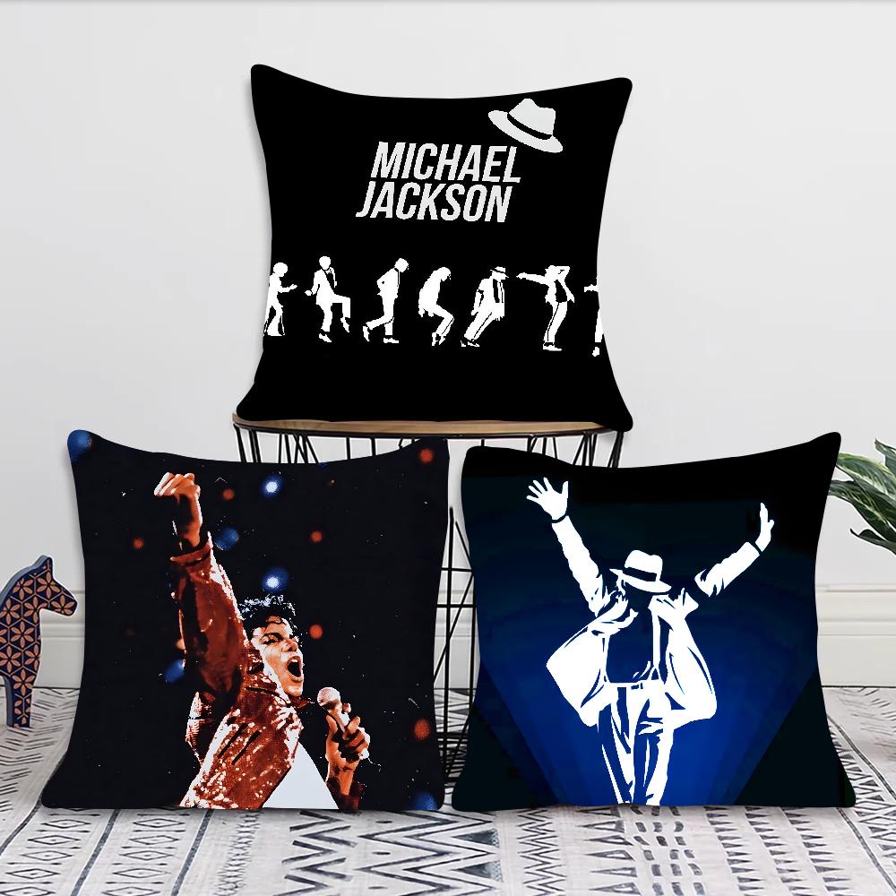 Povlak na polštář M-Michael Jackson Čtvercový polštář Ložnice Pohovka Volný čas Pohodlný polštář Auto Obývací pokoj Domácí dekorace