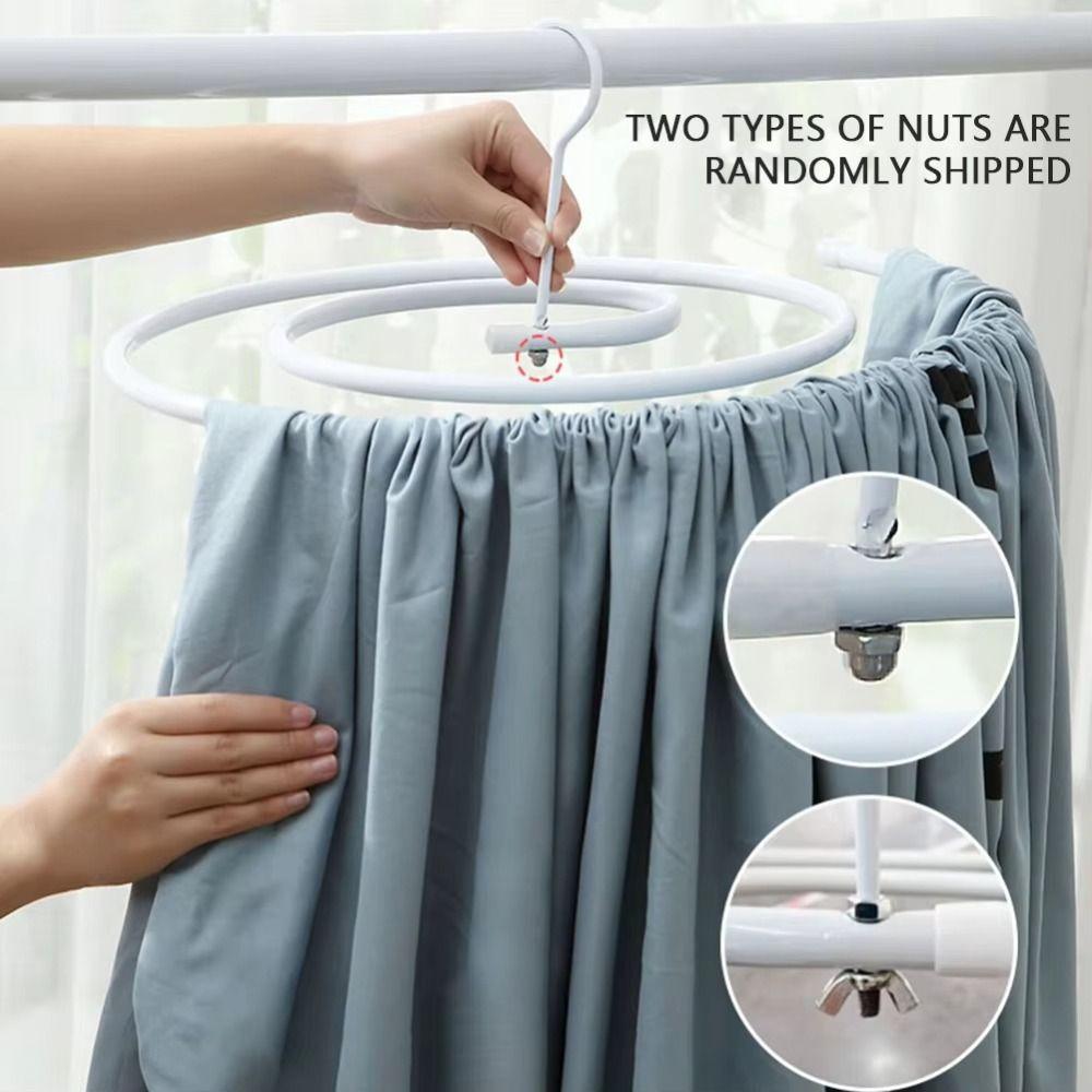 Rotating Quilt Sheet Hanger Round Spirals Clothes Pole Blanket Hanger Spirals Drying Rack  Outdoor