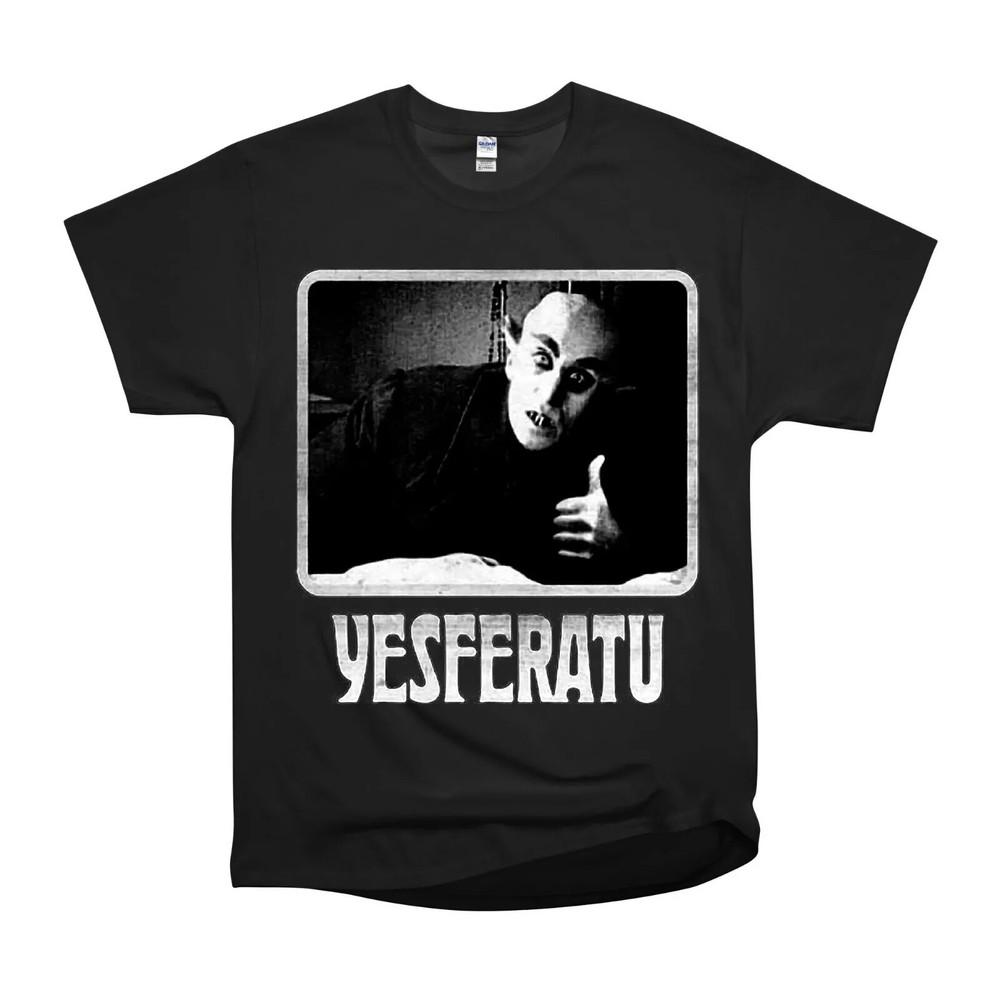 New Yesferatu Funny Pun Goth Horror Unisex black Tshirt S5XL Unisex T-Shirt S