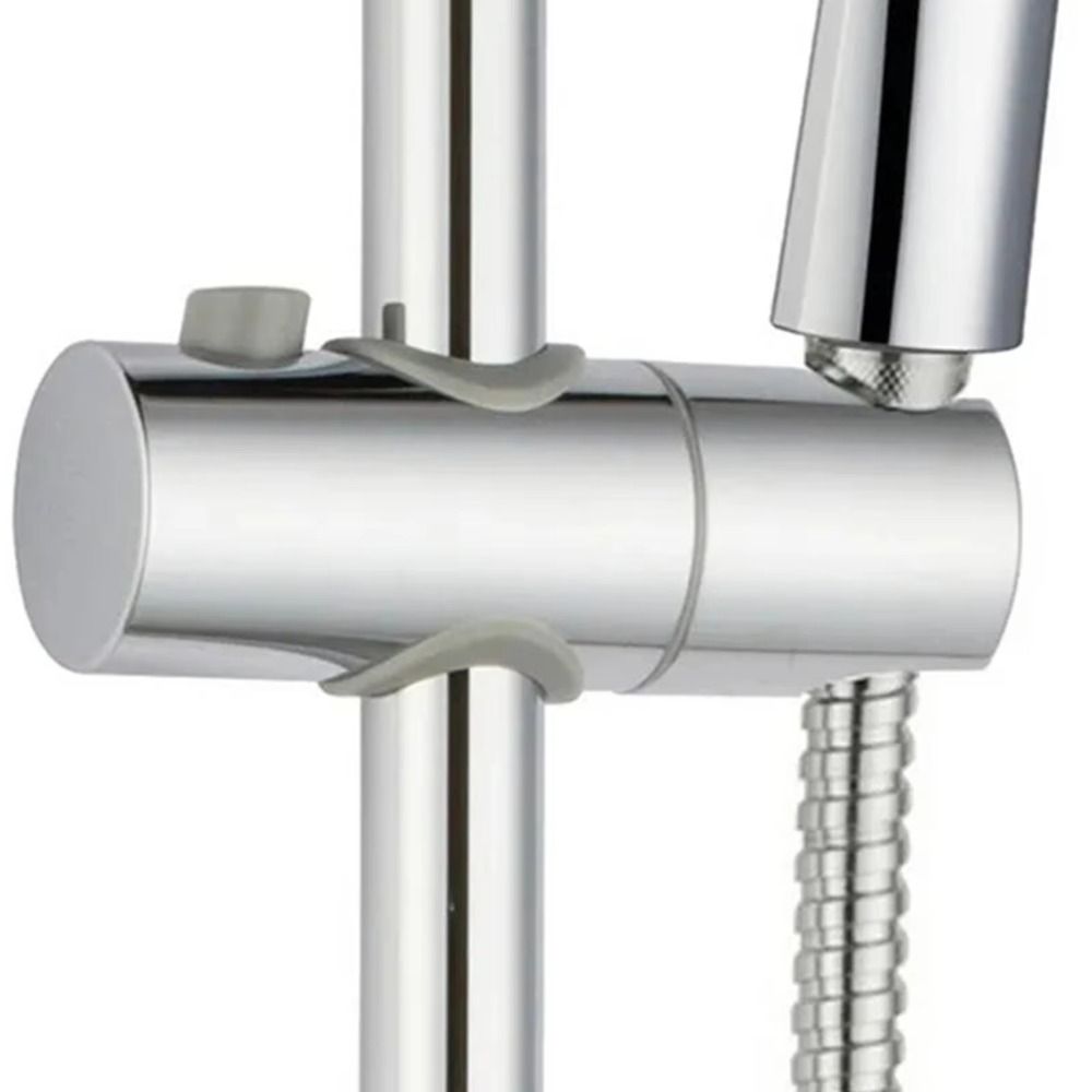 Strong Adhesive Backing Punch-Free Shower Head Bracket Adjustable Angle Design Smooth Edges Handheld Sprayer Holder