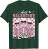 Anti-Valentinstag-Club-Skelett-Grafik-T-Shirt, lustiges Single-Day-Freizeit-Rundhals-T-Shirt für Männer und Frauen