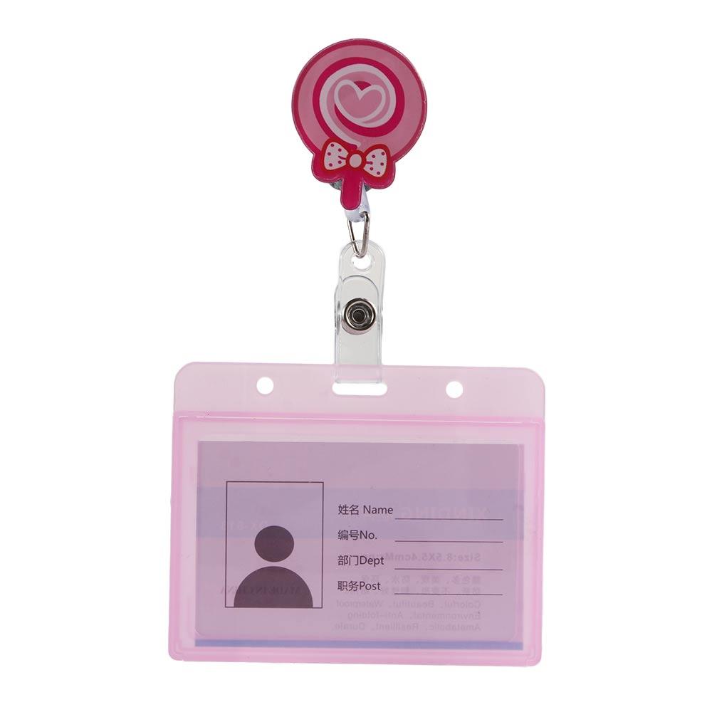 Card Holder Clip Aluminum ID Card Retractable Badge Name Card Holder Nurse Doctor ID Badge Holder