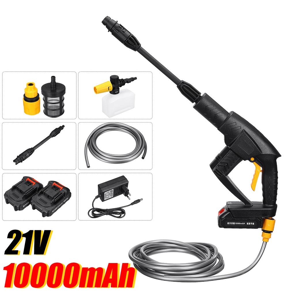21V 10000mAh Wireless High Pressure Car Washer Rechargeable Lithium Battery Auto Spray Water Car Cleaning Guns Handheld Cleaner