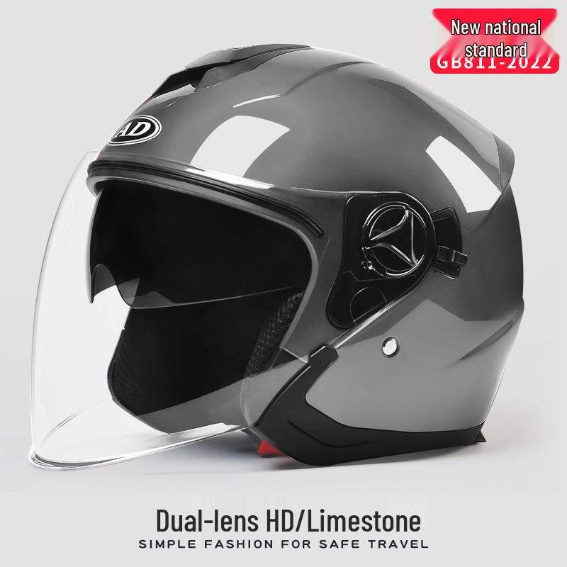 AD Unisex Electric Motorcycle Helmet - Winter Warmth, All-Season Safety, 3C Certified Half Helmet for Scooters