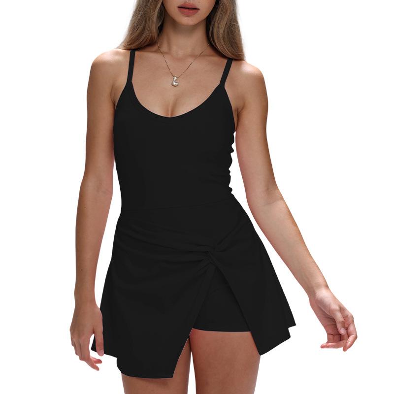 

Yiwu Youxi Environmentally Friendly Recycled Dress Anti-Light Kink Design Skirt Cross Hollow Back Tennis Skirt XL