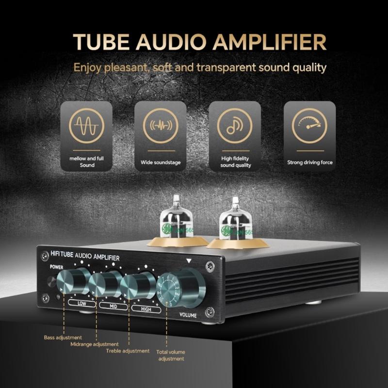 HiFi Sound Preamplifier Vacuum Tube Amplifiers Buffers Treble Bass Adjustment Preamp Sound Amplifiers Bile Tube Preamp