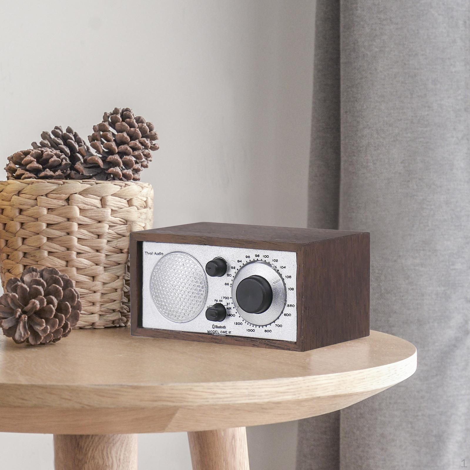 1/6 Dollhouse Radio Ornament Accessories Doll Toy Miniature Audio Player for Black Walnut