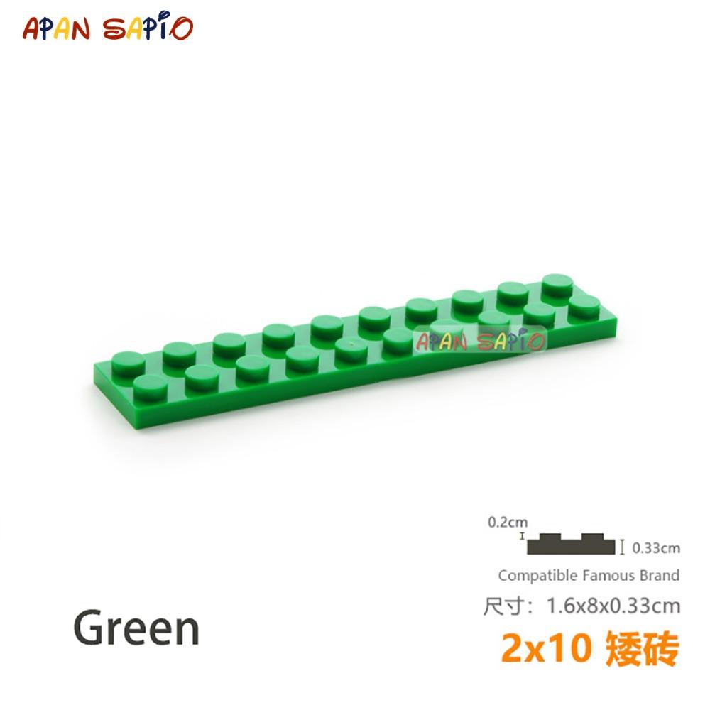 Non-Toxic 5Pcs/Lot Diy Blocks Building Bricks Thin 2X10 Educational Assemblage Construction Toys For Children Size Compatible With Brand