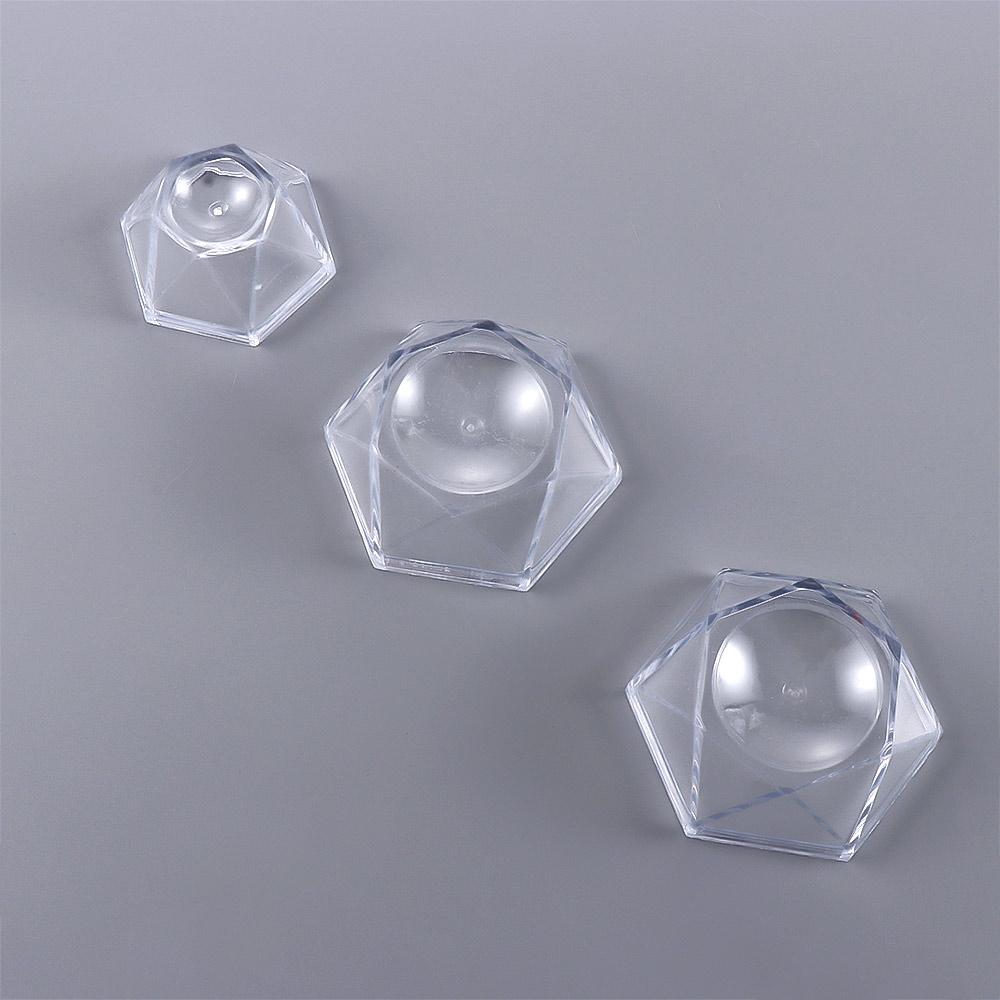 Home Decoration Quartz Glass Transparent Pedestal Crystal Ball Base Display Stand Sphere Holder