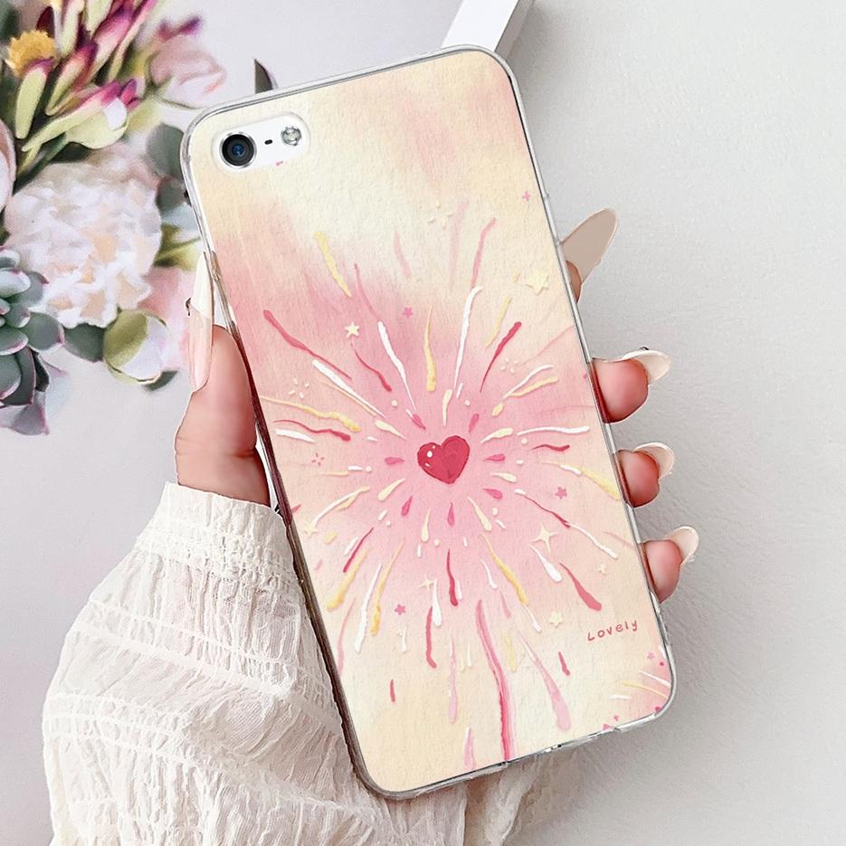 Für Apple iPhone 5 5S Hülle iPhoneSE Luxuriöse Bemalte Blumenhülle Weiche Silikon-Handyhülle Für iPhone SE 2020 2022 iPhone5 Fundas