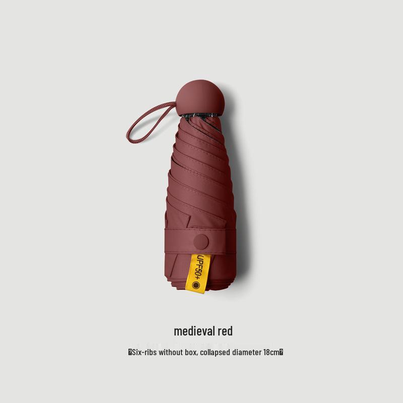 Mini Capsule Sun Protection UV Umbrella for Women - Customizable Sunshade & Rain Protection