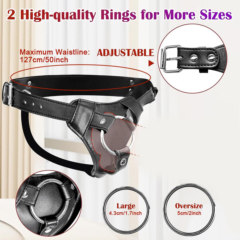 Strap On Dildo Harness Adult Sex Toys for Women Men Pegging Dildo Adjustable Waist Thigh Soft Nylon Vegan Leather Belt Lesbian