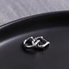 Minority Gift Women Silver Plate Punk Street Wear Korean Earrings Ear Buckle Men Hoop Earrings Men Accessories