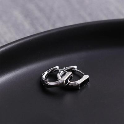 Minority Gift Women Silver Plate Punk Street Wear Korean Earrings Ear Buckle Men Hoop Earrings Men Accessories