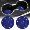 2PCS Bling Cup Holder Coasters for Car - Universal Non-Slip 2.72 Inch Silicone Cup Holders, Embedded Crystal Rhinestone Car Interior Accessories,