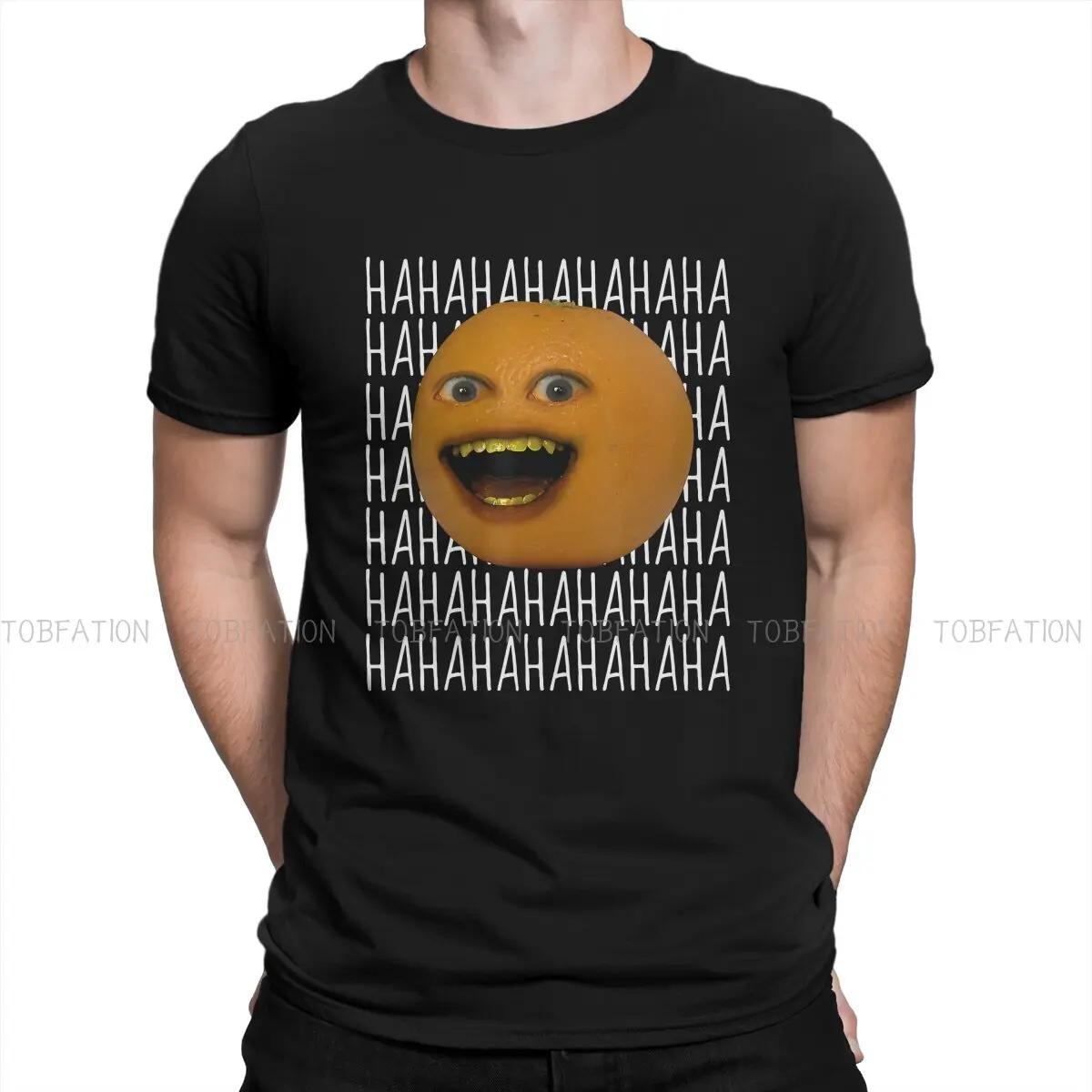 

Annoying Orange Ha Ha Ha Round Collar TShirt Fruit Fabric Classic T Shirt Man s Clothes Individuality Big Sale 5XL різнокольоровий
