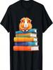 Guinea Pig On Books Cute Animal Book Lover T-Shirt