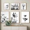 Black White Dandelion Blooming Flower Canvas Paintings Modern Minimalist Flower Plant Wall Art Poster Prints for Room Home Decor